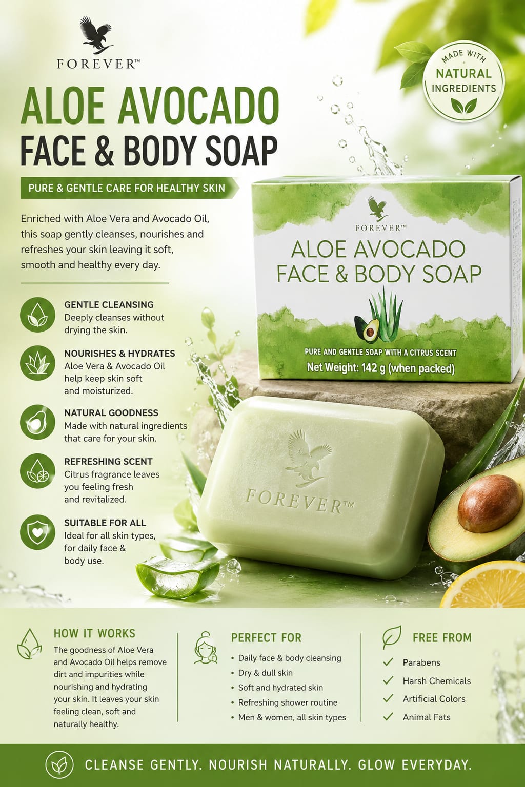 AVOCARDO FACE AND BODY SOPE