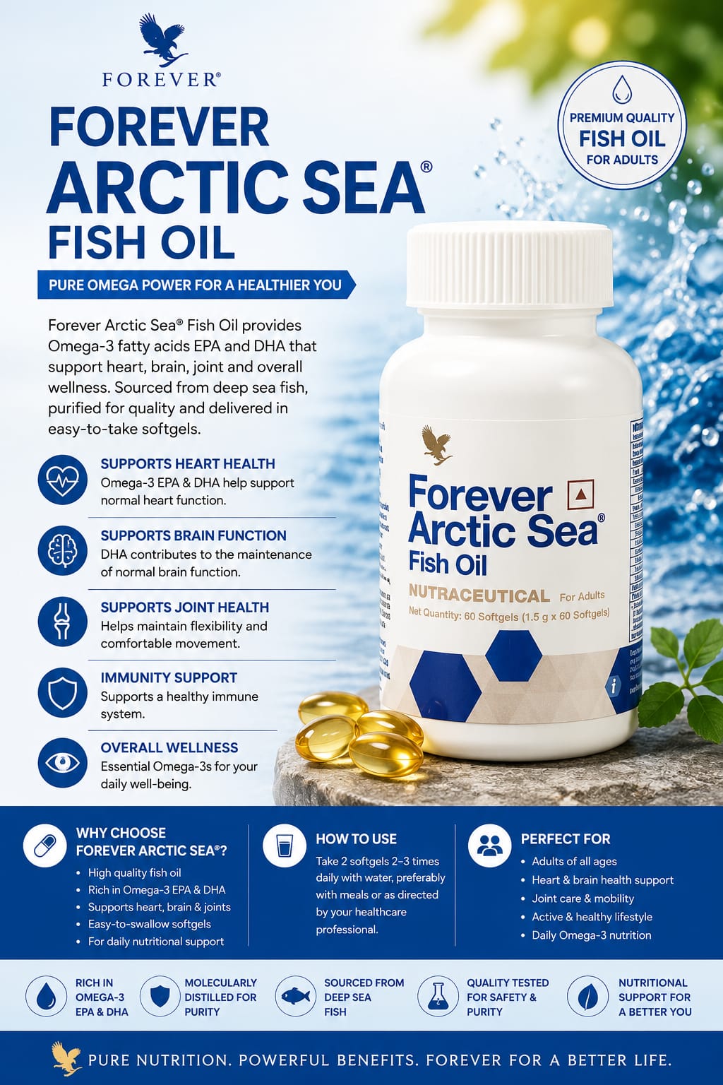 ARCTIC SEA FISH OIL TABLETS UNIT 60N